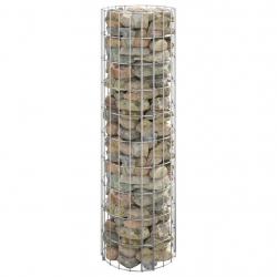 Poteau à gabion circulaire Acier galvanisé Ø30x100 cm alsavelo