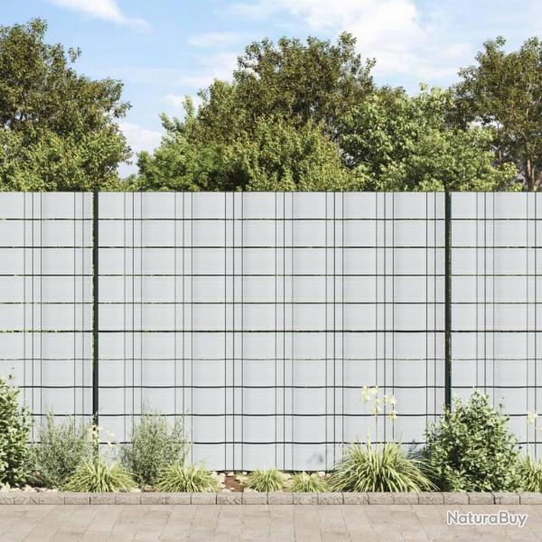Brises-vues de jardin 10 pcs gris clair 252,5x19 cm PVC alsavelo