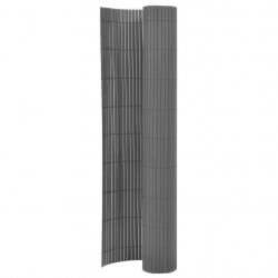 Clôture de jardin double face 90x400 cm Gris alsavelo