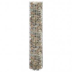 Poteau à gabion circulaire Acier galvanisé Ø30x150 cm alsavelo