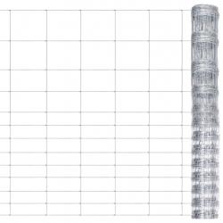 Clôture de jardin Acier galvanisé 50x1,5 m Argenté alsavelo