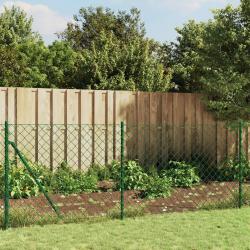 Clôture à mailles losangées avec piquet d'ancrage vert 1,1x10 m alsavelo