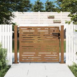 Portail de jardin 105x80 cm acier corten conception de carré alsavelo