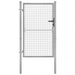 Porte de jardin Acier galvanisé 105x175 cm Argenté alsavelo