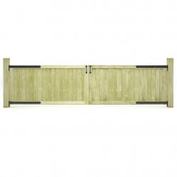 Portillons de jardin 2 pcs Bois de pin imprégné 300x75 cm alsavelo