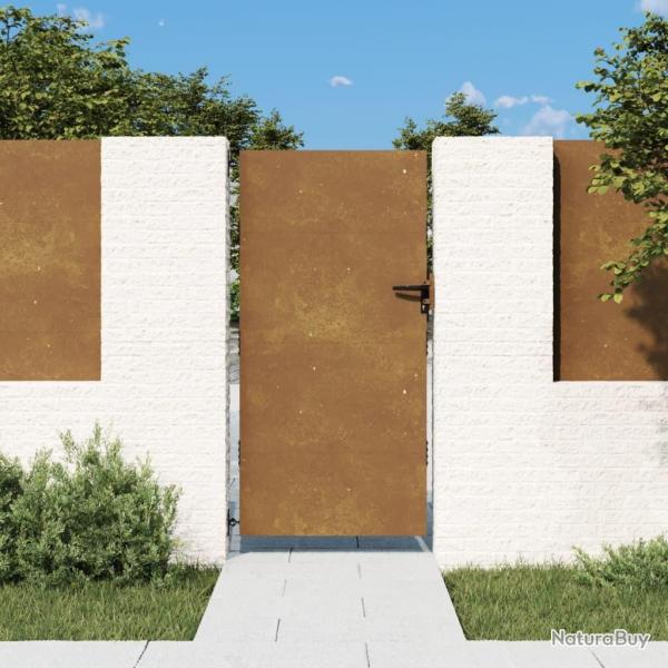 Portail de jardin 85x200 cm acier corten alsavelo