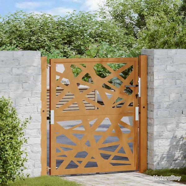 Porte de jardin acier rsistant aux intempries design lumire alsavelo