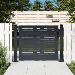 Portail de jardin anthracite 105x105 cm conception de carré alsavelo