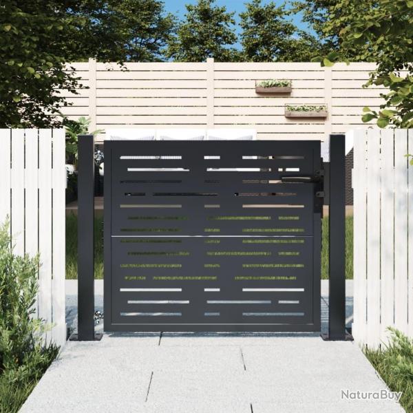Portail de jardin anthracite 105x105 cm conception de carr alsavelo
