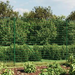 Clôture en treillis métallique et piquet d'ancrage vert 2x25 m alsavelo