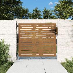 Portail de jardin 85x75 cm acier corten conception de carré alsavelo