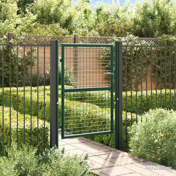 Portail de clture acier 100x125 cm vert alsavelo