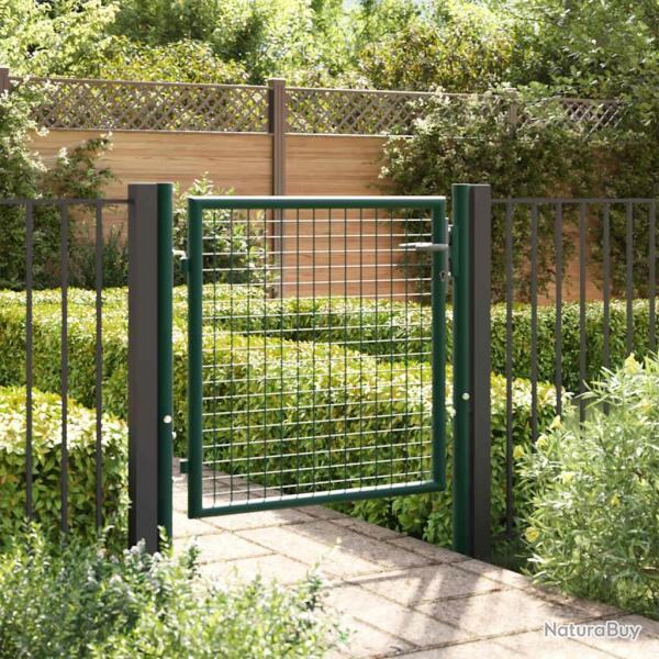 Portail de clture acier 100x75 cm vert alsavelo