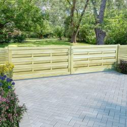 Portillons 2 pcs Bois de pin imprégné 150x75 cm Vert alsavelo