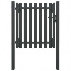 Portail de clôture de jardin Acier 1x1,25 m Anthracite alsavelo