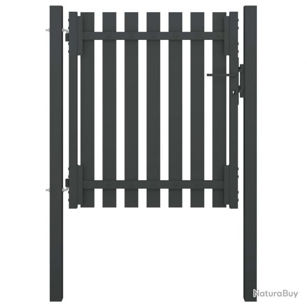 Portail de clture de jardin Acier 1x1,25 m Anthracite alsavelo