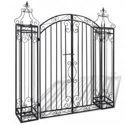 Portillon ornemental de jardin Fer forgé 122 x 20,5 x 134 cm alsavelo