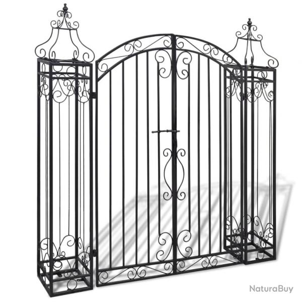 Portillon ornemental de jardin Fer forg 122 x 20,5 x 134 cm alsavelo