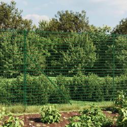 Clôture en treillis métallique et piquet d'ancrage vert 2,2x25m alsavelo