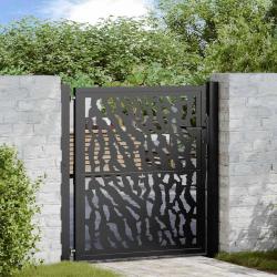 Portail de jardin noir 105x106 cm acier conception de tracés alsavelo
