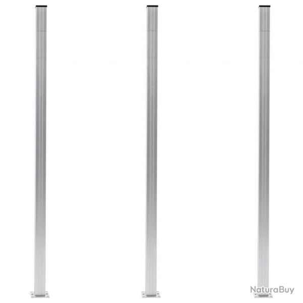 Poteaux de clture 3 pcs Aluminium 185 cm alsavelo