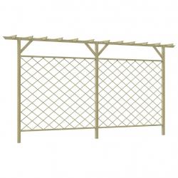Clôture à lattes de jardin avec pergola Bois alsavelo