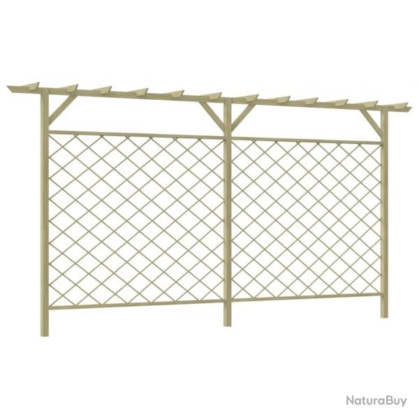 Clture  lattes de jardin avec pergola Bois alsavelo