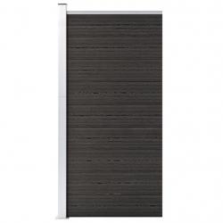Panneau de clôture WPC 95x186 cm Gris alsavelo