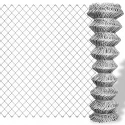 Clôture à mailles losangées Acier galvanisé 25x1,5 m Argenté alsavelo