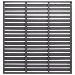 Panneau de clôture WPC 180x180 cm Gris alsavelo
