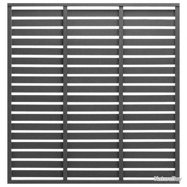 Panneau de clture WPC 180x180 cm Gris alsavelo