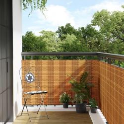 Paravent de balcon marron clair 400x80 cm résine tressée alsavelo