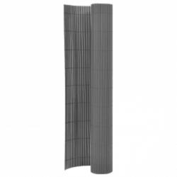 Clôture de jardin double face 110x400 cm Gris alsavelo
