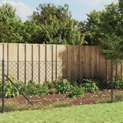 Clôture à mailles losangées avec ancrage anthracite 0,8x25 m alsavelo