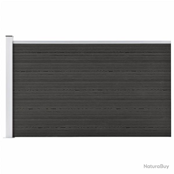 Clture de jardin WPC 175x105 cm Gris alsavelo