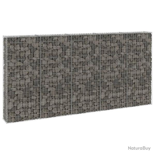 Mur en gabion avec couvercles Acier galvanis 300x30x150 cm alsavelo