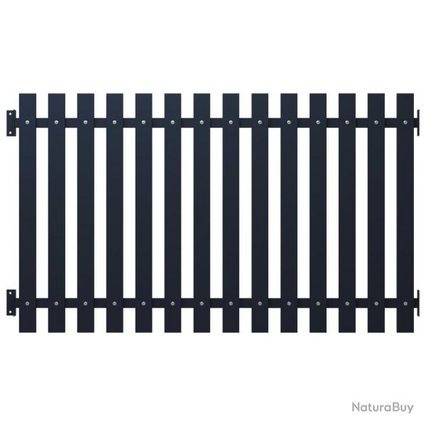 Panneau clture Anthracite 170,5x100 cm Acier enduit de poudre alsavelo