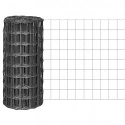 Clôture euro Acier 25 x 0,8 m Gris alsavelo