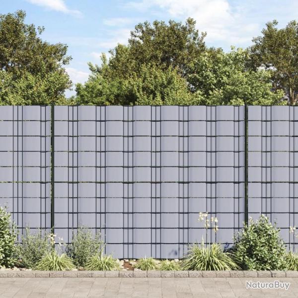 cran d'intimit de jardin PVC 70 x 0,19 m Gris clair alsavelo