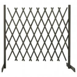 Clôture en treillis de jardin Gris 180x100 cm Bois de sapin alsavelo