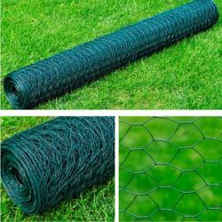 Clôture en treillis acier hexagonal 1x25 m vert foncé alsavelo