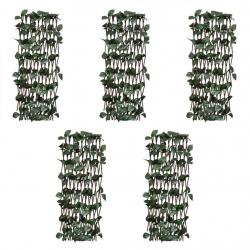 Clôtures à treillis de saule 5pcs feuille artificielle 180x30cm alsavelo