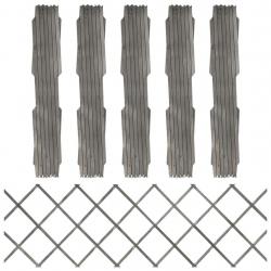 Clôture à treillis 5 pcs Gris Bois de sapin massif 180x60 cm alsavelo
