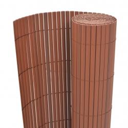 Clôture de jardin Double face PVC 90 x 500 cm Marron alsavelo