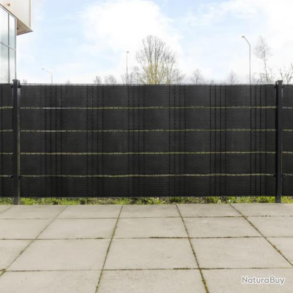 Paravents de balcon 10 pcs noir 255x19 cm rsine tresse alsavelo