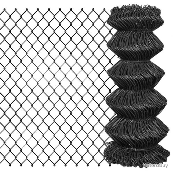 Clture  mailles Acier 15 x 0,8 m Gris alsavelo