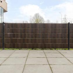 Paravents de balcon 10pcs marron et noir 255x19cm résine tressé alsavelo