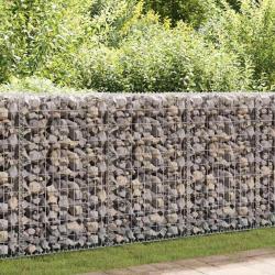Mur en gabion avec couvercles Acier galvanisé 60x30x100 cm alsavelo