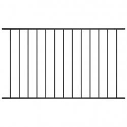 Panneau de clôture Acier enduit de poudre 1,7x1,25 m Noir alsavelo