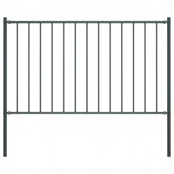 Panneau clôture poteau Acier enduit poudre 1,7x1,25m Anthracite alsavelo